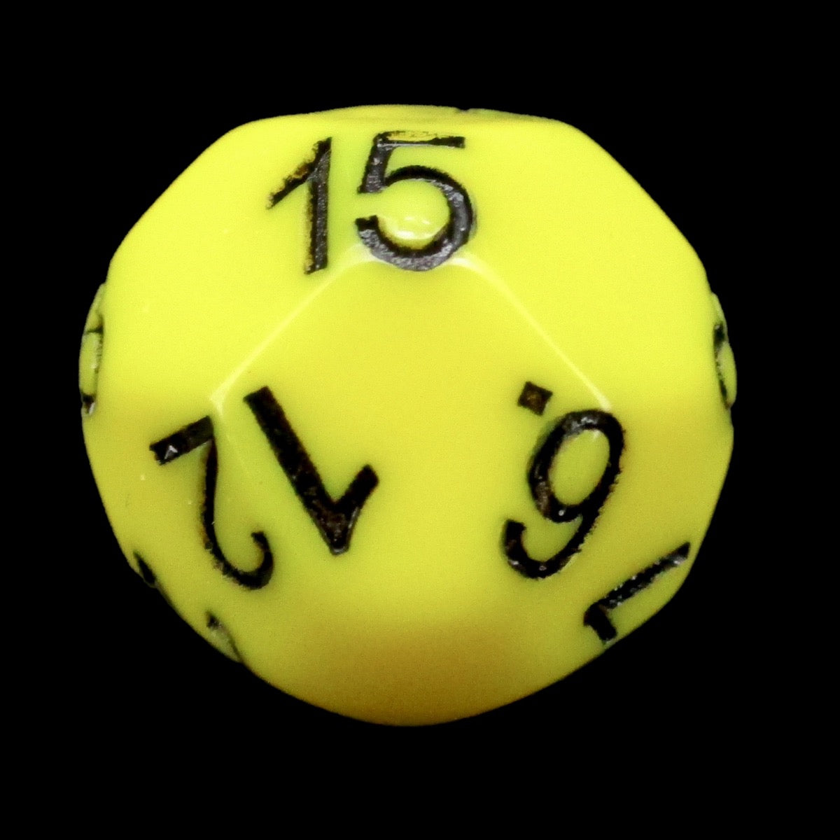 Impact Opaque Yellow & Black D15 Dice