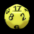 Impact Opaque Yellow & Black D17 Dice