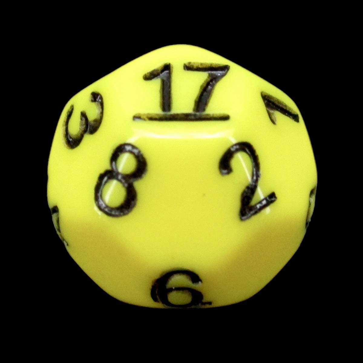 Impact Opaque Yellow & Black D17 Dice