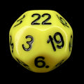 Impact Opaque Yellow & Black D22 Dice
