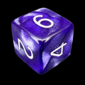 Role 4 Initiative Marble Purple & White D6 Dice