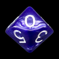 Role 4 Initiative Marble Purple & White D10 Dice
