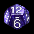 Role 4 Initiative Marble Purple & White D12 Dice