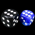 Role 4 Initiative Marble Blue & White 14mm D6 Spot Dice