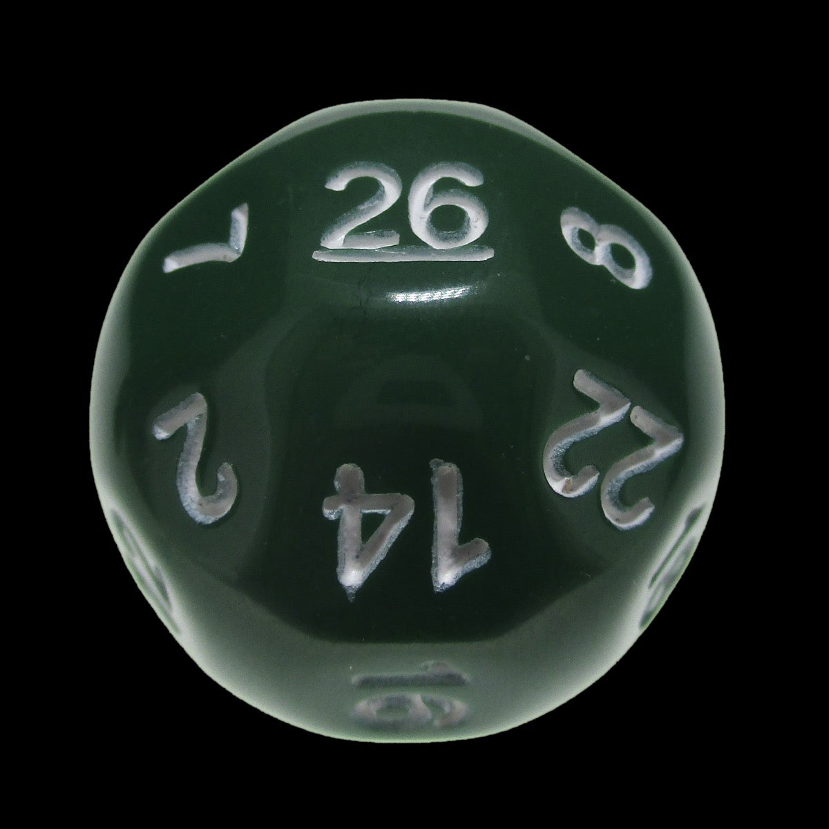 Impact Opaque Green & White D26 Dice