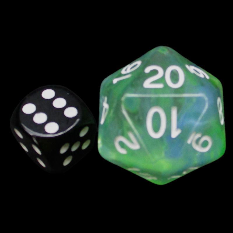 Role 4 Initiative Classes & Creatures Nixies Brook JUMBO XL Balanced D20 Dice
