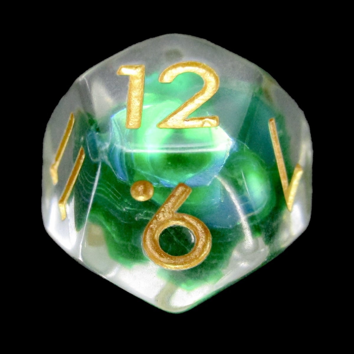 TDSO Green Dragon Scale D12 Dice