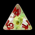 TDSO Encased Skull Sulphur D4 Dice