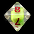 TDSO Encased Skull Sulphur D8 Dice