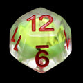 TDSO Encased Skull Sulphur D12 Dice