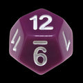 Impact Opaque Light Purple & White D12 Dice - Discontinued