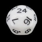 Impact Opaque White & Black D24 Dice - Discontinued
