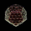 TDSO Metal Dragon Scale Pink Iridescent D12 Dice