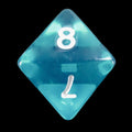 Impact Translucent Gem Teal &amp; White D8 Dice - Discontinued