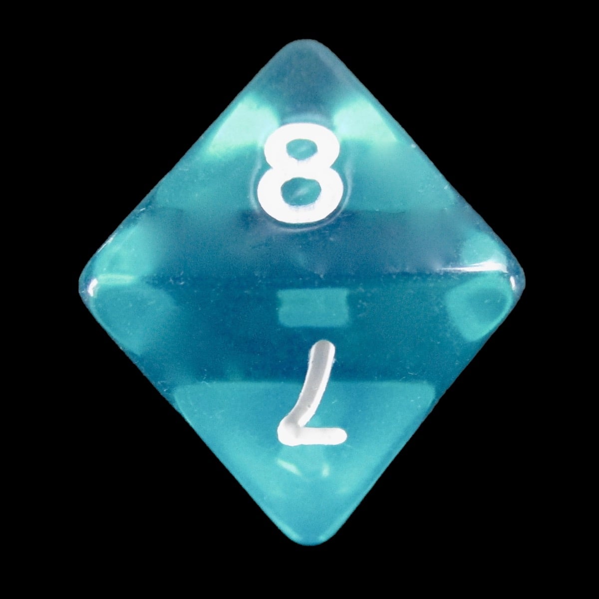 Impact Translucent Gem Teal &amp; White D8 Dice - Discontinued