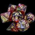 TDSO Dark Phoenix Glitter 7 Dice Polyset LTD EDITION
