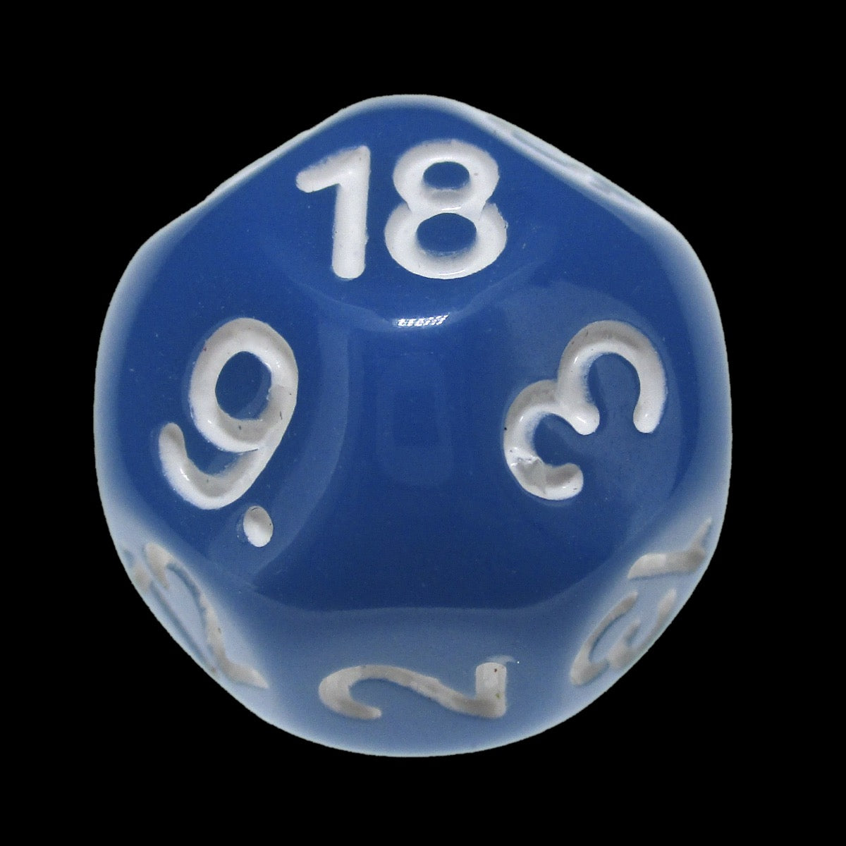Impact Opaque Light Blue & White D18 Dice - Discontinued
