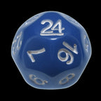 Impact Opaque Light Blue & White D24 Dice - Discontinued
