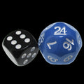 Impact Opaque Light Blue & White D24 Dice - Discontinued