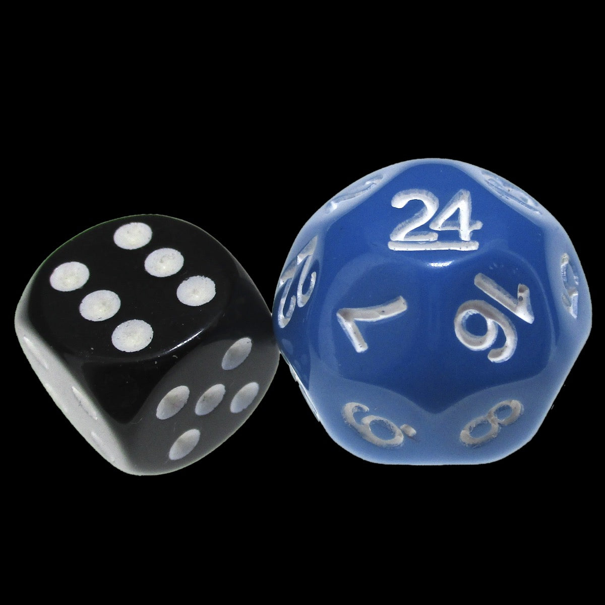 Impact Opaque Light Blue & White D24 Dice - Discontinued