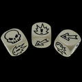 Impact Opaque Ivory & Black 3 x D6 Block Dice Set
