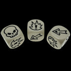 Impact Opaque Ivory & Black 3 x D6 Block Dice Set