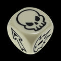 Impact Opaque Ivory & Black D6 Block Dice