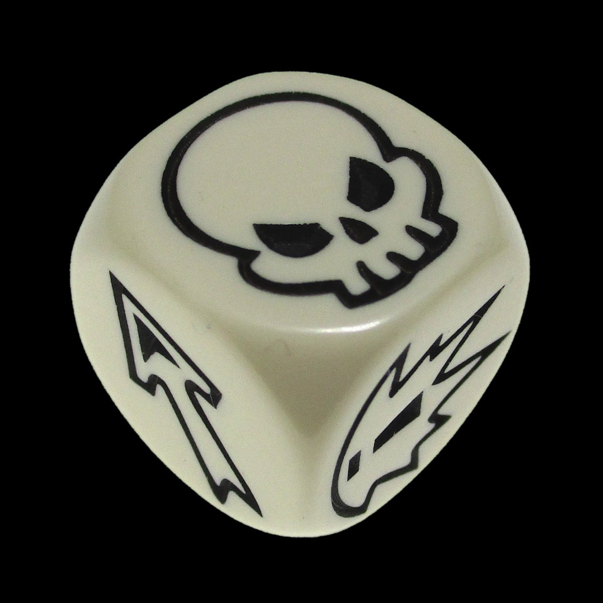 Impact Opaque Ivory & Black D6 Block Dice
