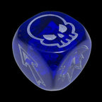 Impact Gem Blue & White 3 x D6 Block Dice Set