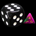 TDSO Duel Green & Purple MINI 10mm D4 Dice
