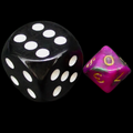 TDSO Duel Green & Purple MINI 10mm D10 Dice