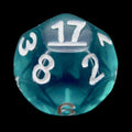 Impact Translucent Gem Teal & White D17 Dice - Discontinued
