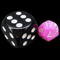 TDSO Duel Pink & Pearl White MINI 10mm D12 Dice
