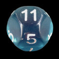 Impact Translucent Gem Teal &amp; White D11 Dice - Discontinued