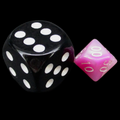 TDSO Duel Pink & Pearl White MINI 10mm Percentile Dice