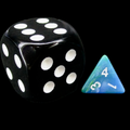 TDSO Duel Turquoise Blue & Pistachio Green MINI 10mm D4 Dice