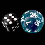 Impact Translucent Gem Teal & White D24 Dice - Discontinued