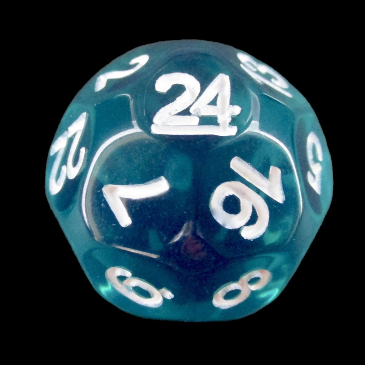 Impact Translucent Gem Teal & White D24 Dice - Discontinued