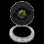 TDSO Metal Hollow Gear Antique Gold 50mm D100 Dice In Protective Case