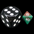 TDSO Duel Brown & Green MINI 10mm D8 Dice