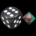 TDSO Duel Brown & Green MINI 10mm Percentile Dice