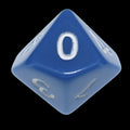 Impact Opaque Light Blue & White D10 Dice - Discontinued
