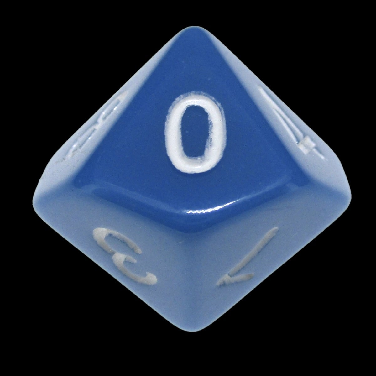 Impact Opaque Light Blue & White D10 Dice - Discontinued