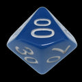 Impact Opaque Light Blue & White Percentile Dice - Discontinued