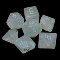 TDSO Gothic Script Shimmer & Turquoise 7 Dice Polyset