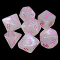 TDSO Gothic Script Shimmer & Pink 7 Dice Polyset
