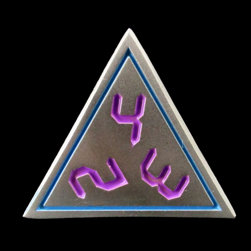 TDSO Metal Digital Steel Blue & Purple D4 Dice