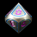 TDSO Metal Digital Steel Blue &amp; Purple D10 Dice