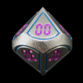 TDSO Metal Digital Steel Blue & Purple Percentile Dice