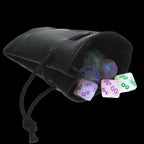 TDSO Large Black Faux Leather Dice Bag